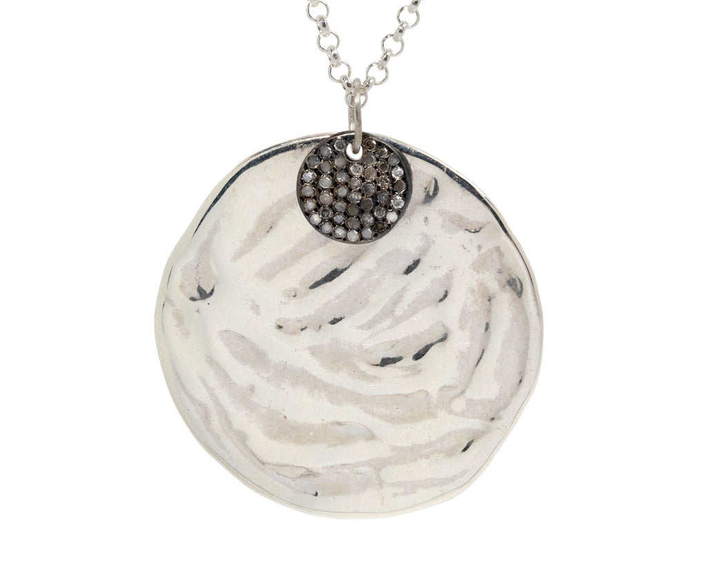 Rosa Maria Diamond Saturn and Jupiter Pendant Necklace - Closeup