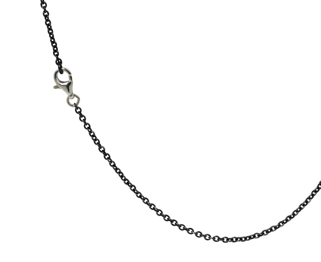 Rosa Maria Garnet and Grey Diamond Pendant Necklace - Closure