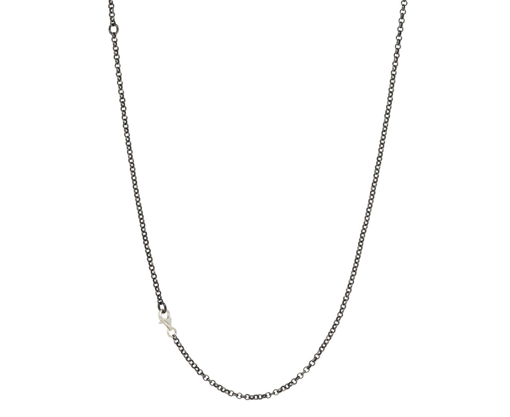 Rosa Maria Black Spinel and Black Diamond Pendant Necklace - Closure