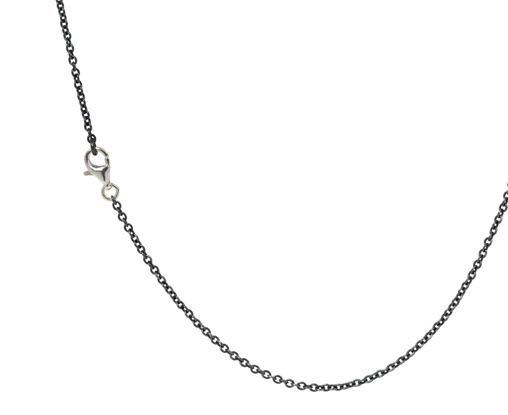 Rosa Maria Black Rutilated Quartz and Black Diamond Pendant Necklace - Closure