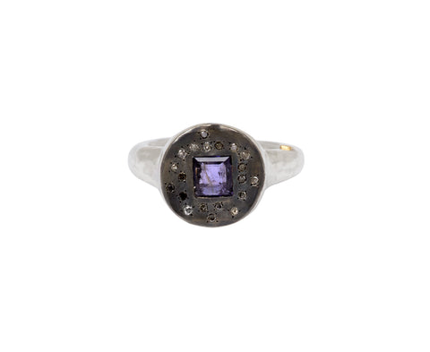 Rosa Maria Iolite and Icy Gray Diamond Ring