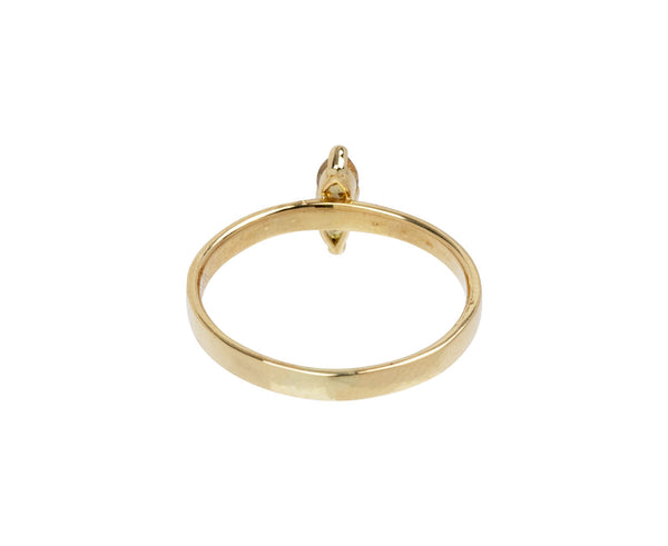 Small Double Yellow Diamond Solitaire Ring