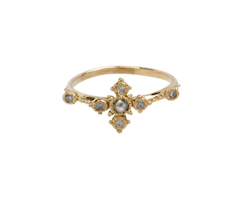 Smoky Yellow Diamond Solitaire Ring