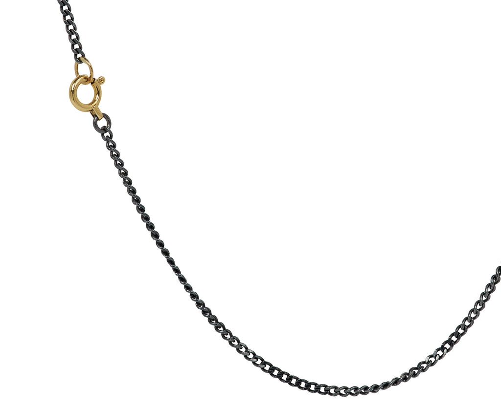 Rusty Thought Mixed Metal Diamond Necklace - Closure