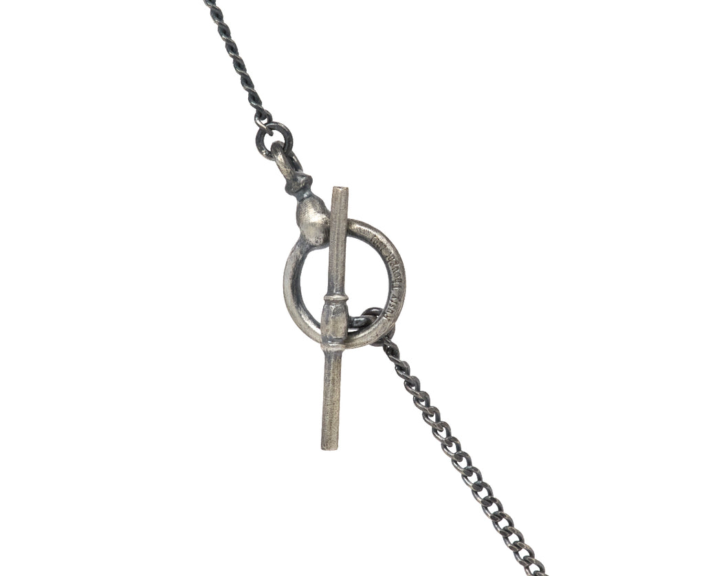 Rusty Thought Mixed Metal and Diamond Pendant Necklace - Closure