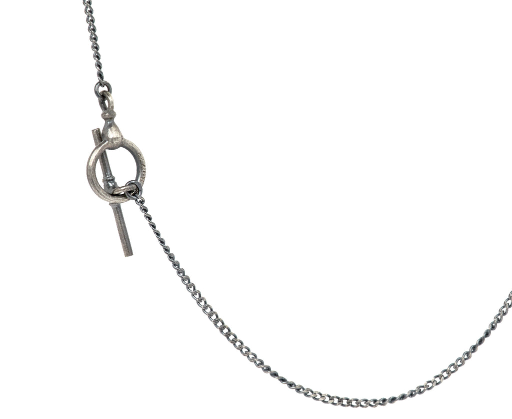 Rusty Thought Mixed Metal and Diamond Pendant Necklace - Closure