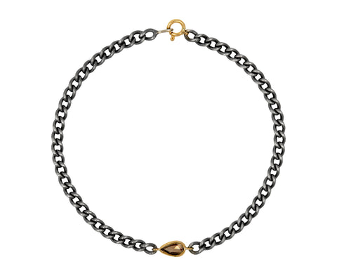 Rusty Thought Silver and Diamond Bracelet