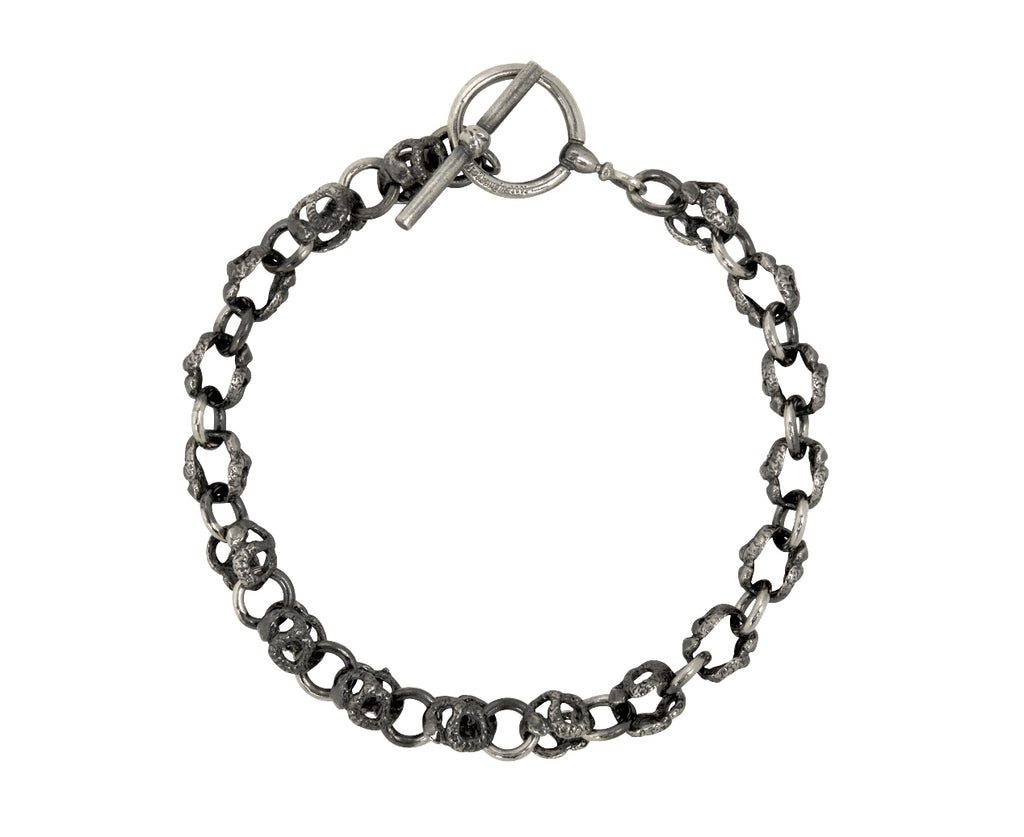 Rusty Thought Silver Serpent Link Bracelet