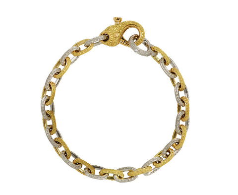 Mixed Metal Milgrain Victorian Chain Bracelet - TWISTonline