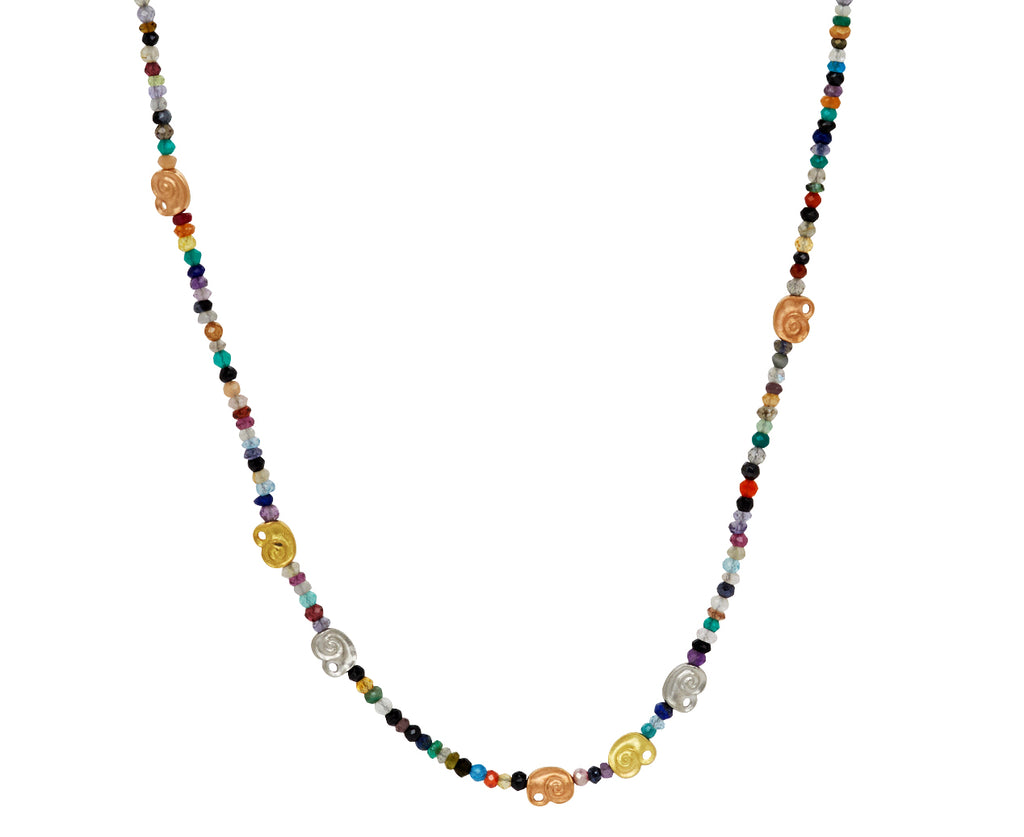 Mixed Bead Nautilus Necklace