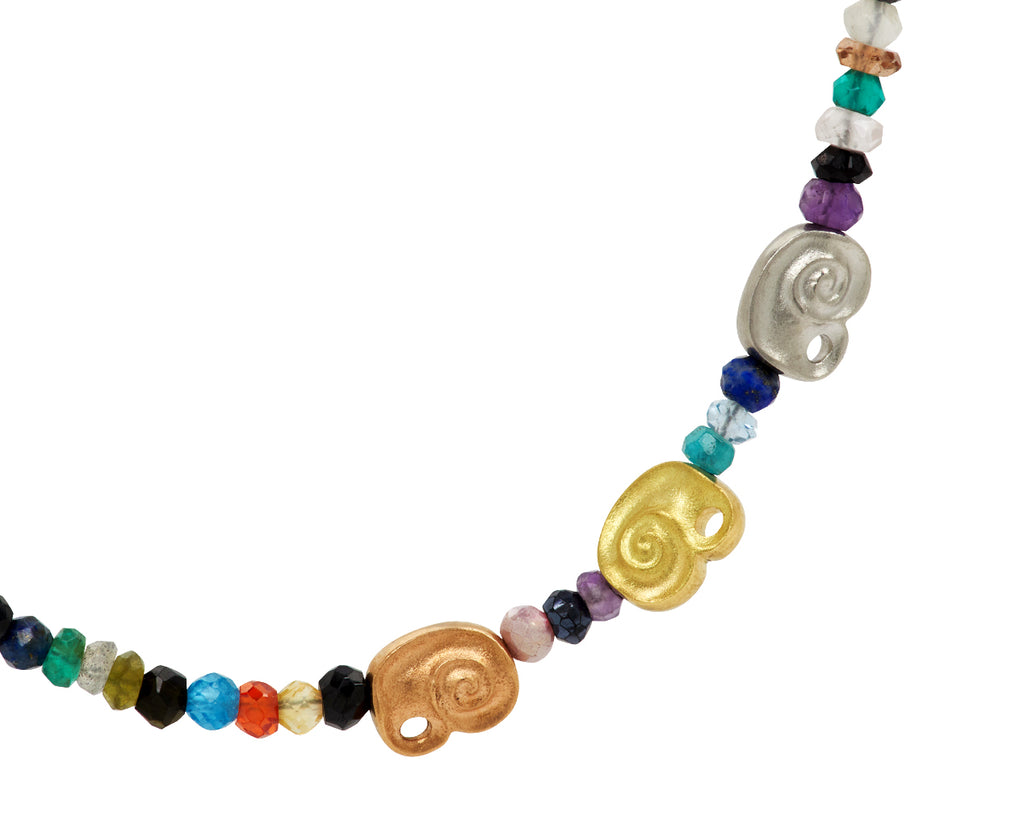Mixed Bead Nautilus Necklace