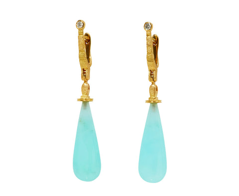 Blue Opal Sticks and Stones Earrings