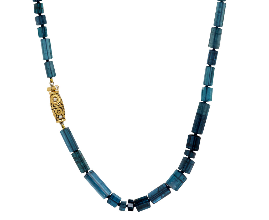 Blue Tourmaline Orchard Clasp Necklace