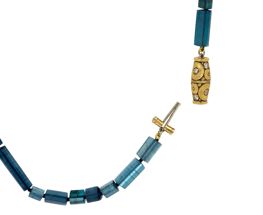 Blue Tourmaline Orchard Clasp Necklace