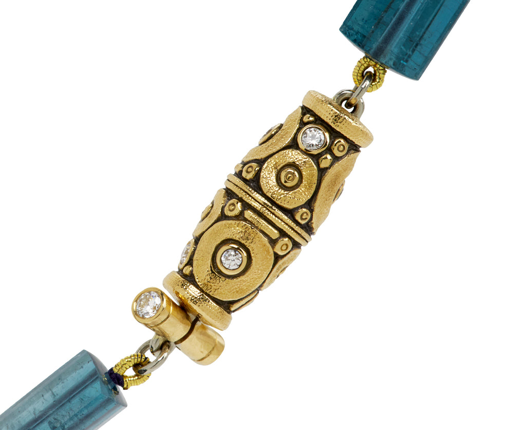 Blue Tourmaline Orchard Clasp Necklace