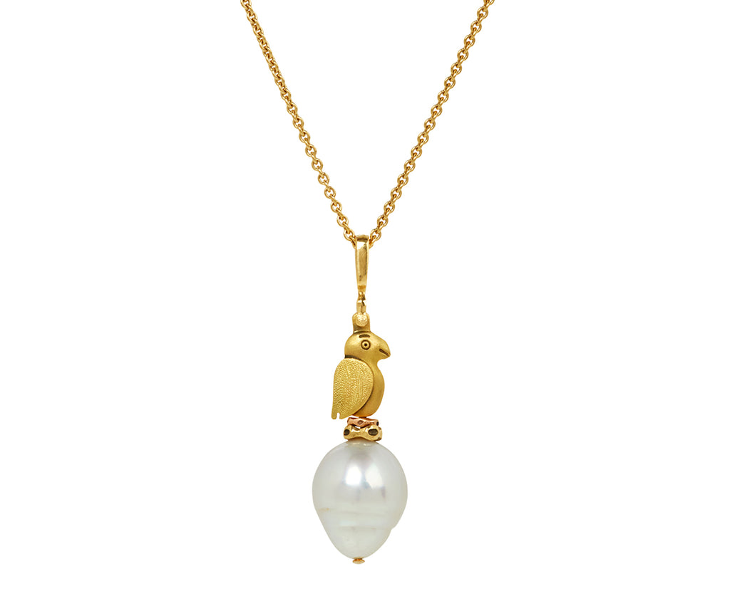 Fable Animals and Strange Characters Baroque Pearl Pendant Necklace