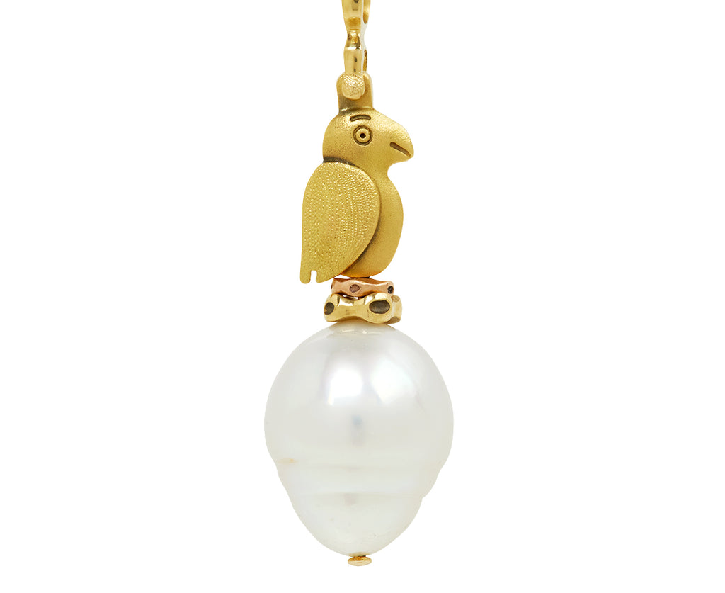 Fable Animals and Strange Characters Baroque Pearl Pendant Necklace