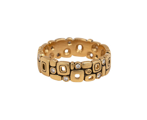 Gold and Diamond Little Windows Band - TWISTonline