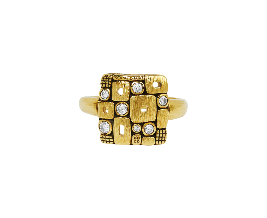 Square Windows Dome Ring