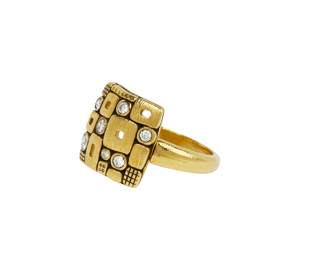 Square Windows Dome Ring