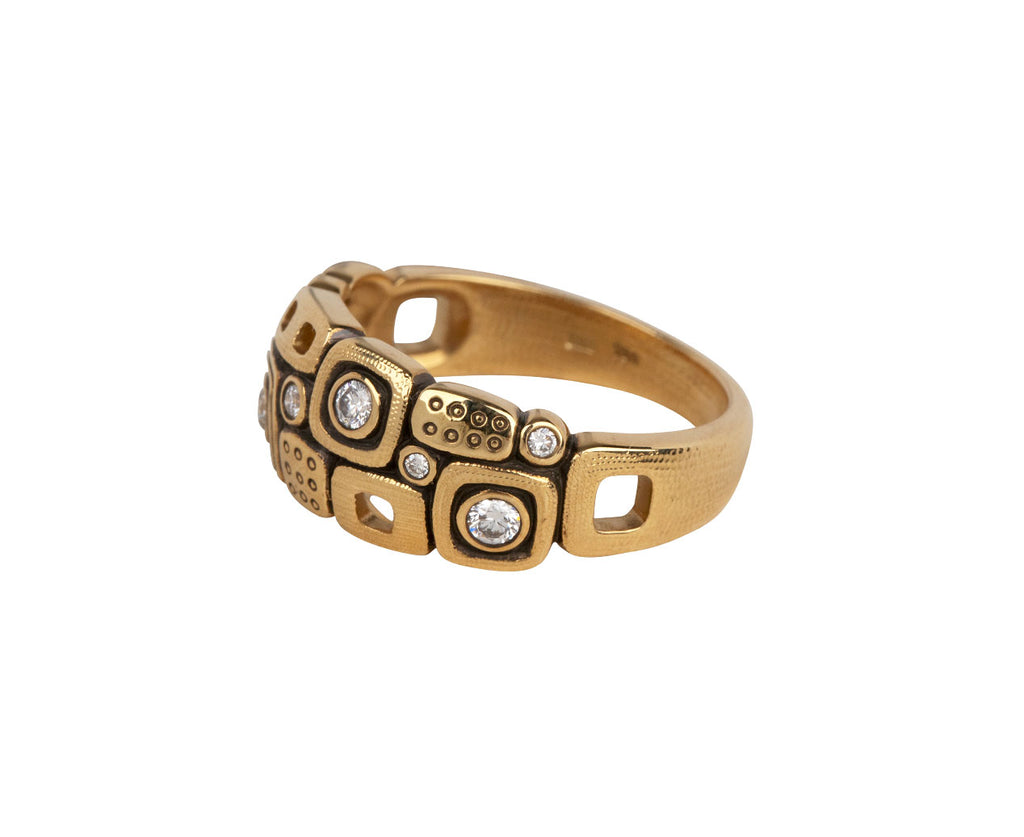 Diamond Little Windows Dome Ring