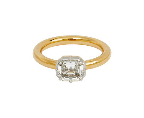 Single Stone Asscher Cut Marian Diamond Solitaire