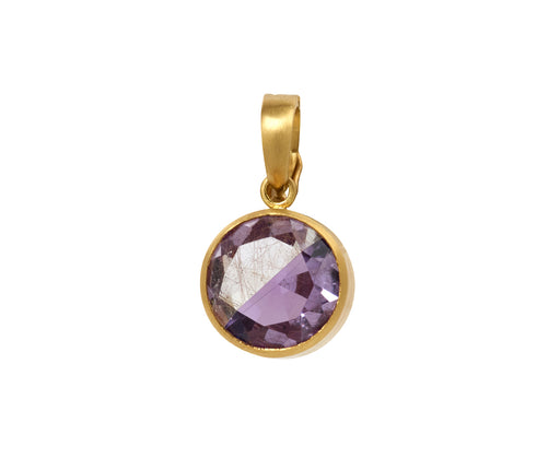Rutilated Quartz and Ametrine Fused Gem Pendant ONLY