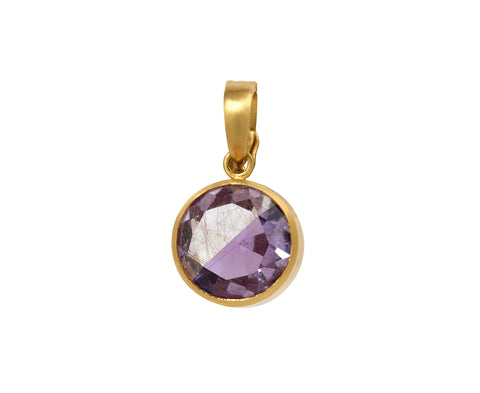 Rutilated Quartz and Ametrine Fused Gem Pendant ONLY