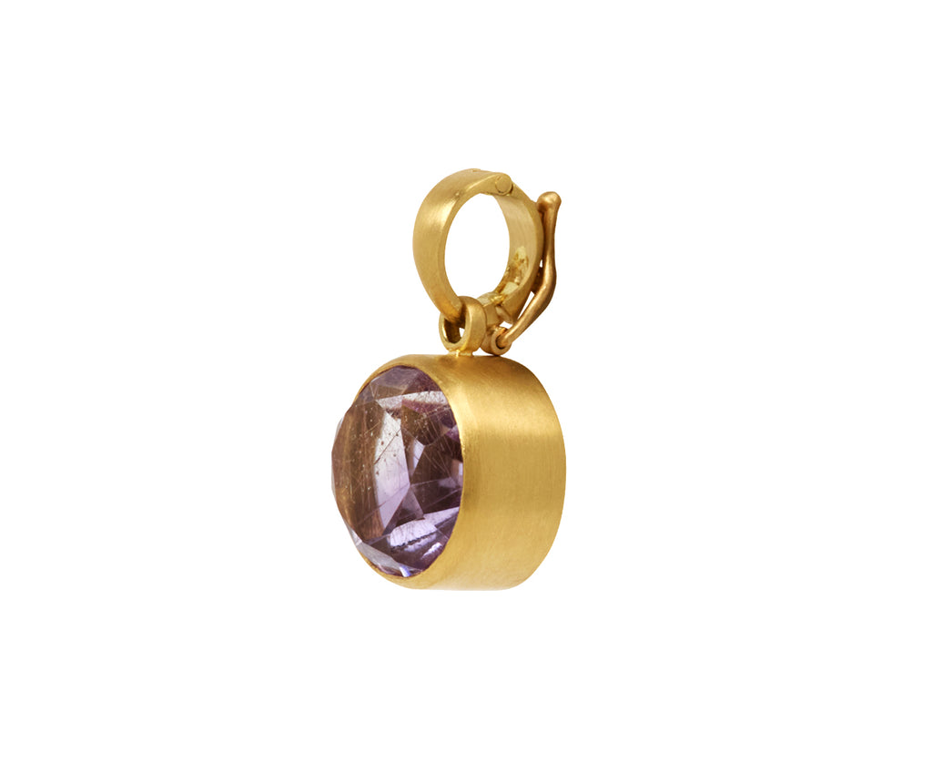 Rutilated Quartz and Ametrine Fused Gem Pendant ONLY