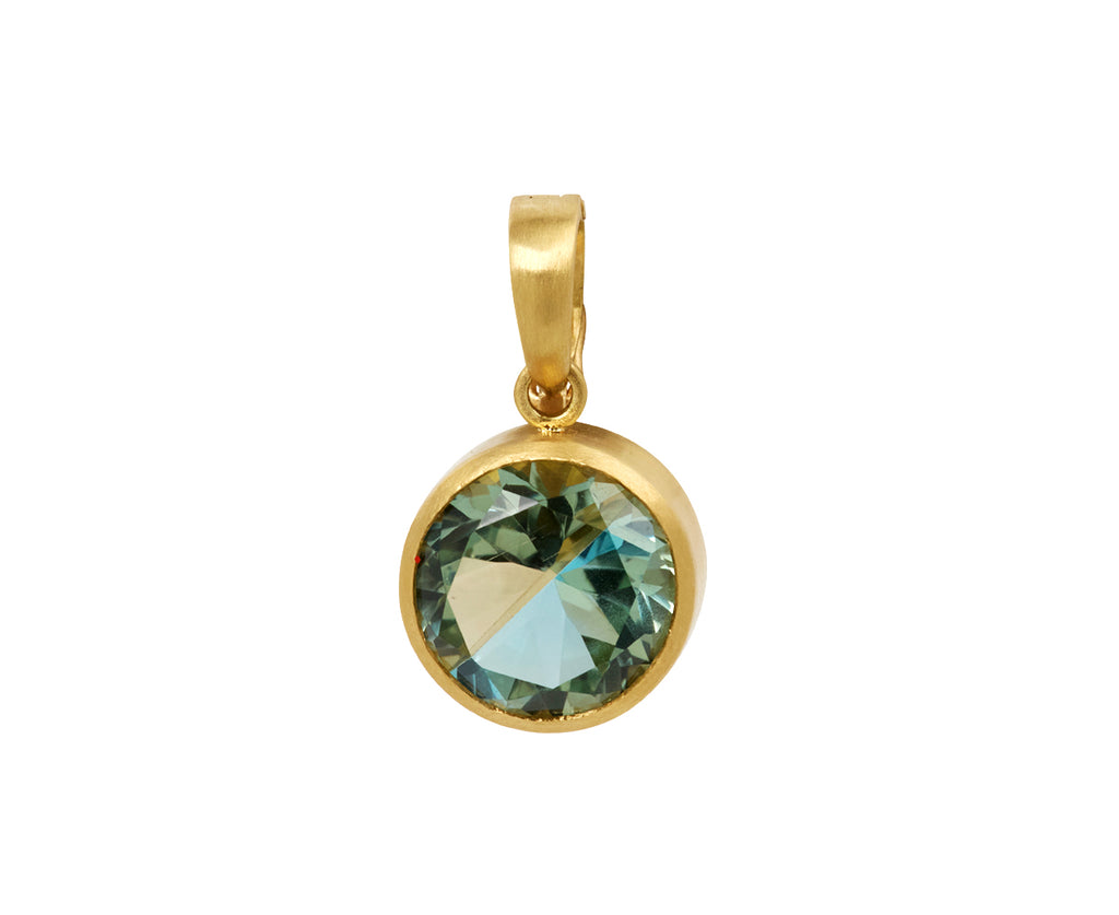 Blue Topaz and Lemon Quartz Fused Gem Pendant ONLY
