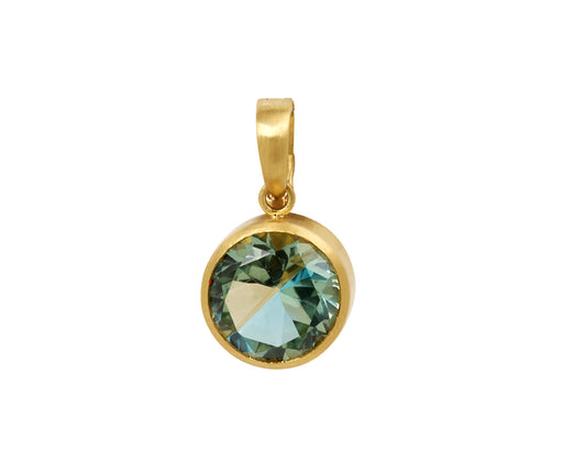 Blue Topaz and Lemon Quartz Fused Gem Pendant ONLY
