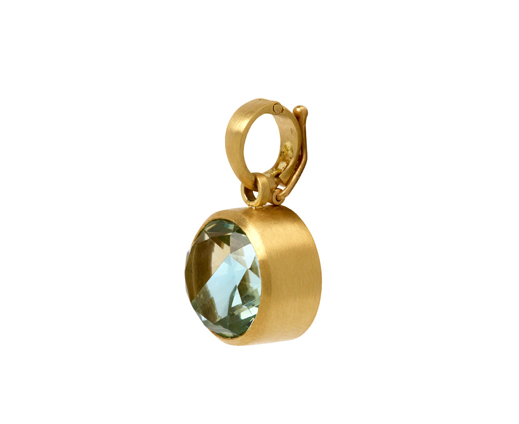 Blue Topaz and Lemon Quartz Fused Gem Pendant ONLY