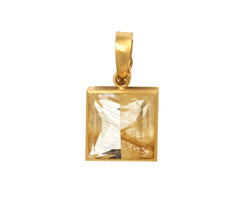 Rutilated Quartz Fused Gems Pendant ONLY