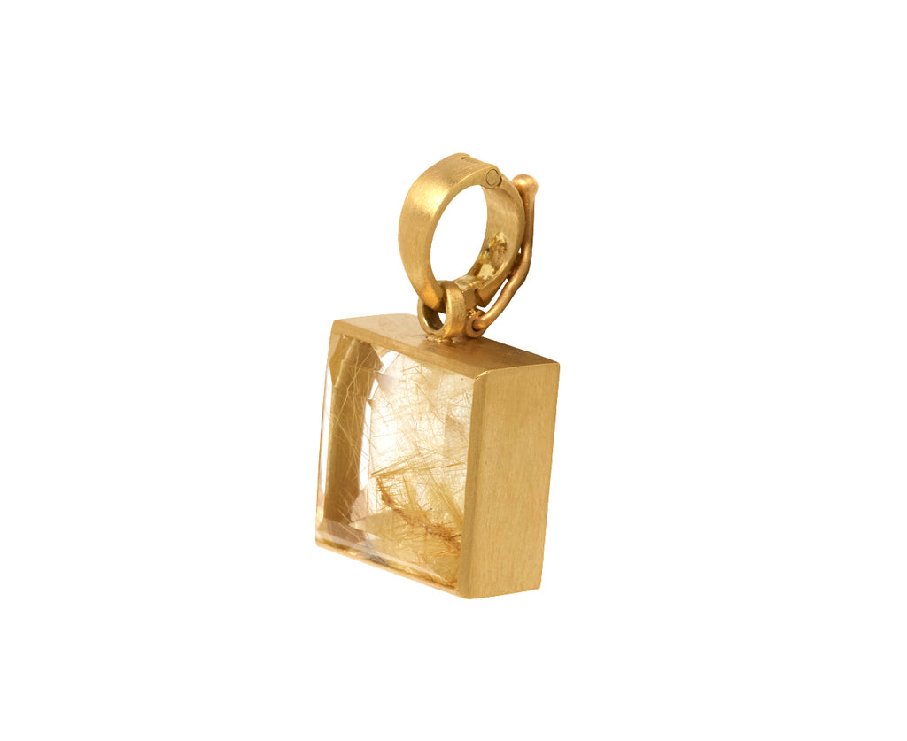 Rutilated Quartz Fused Gems Pendant ONLY