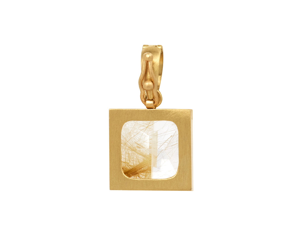 Rutilated Quartz Fused Gems Pendant ONLY