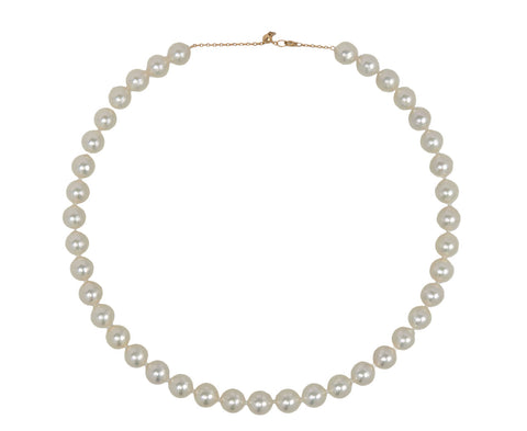 Shinkai Akoya Pearl Necklace - Top Down View