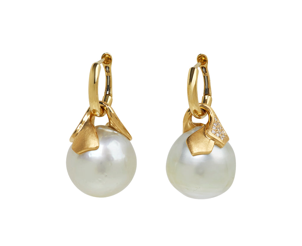 South Sea Pearl and Diamond Earrings - TWISTonline