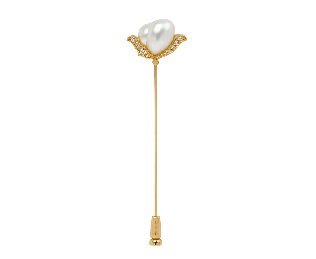 South Sea Pearl Coronet Pin Brooch