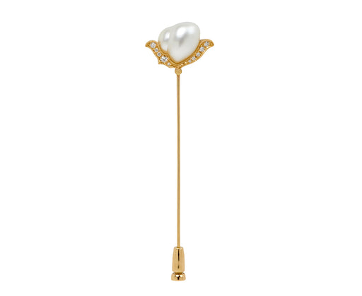 South Sea Pearl Coronet Pin Brooch