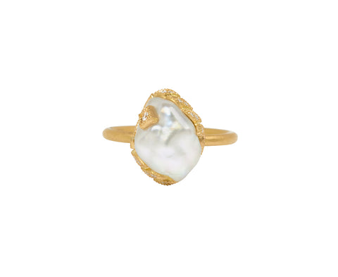 South Sea Pearl and Diamond Coronet Ring