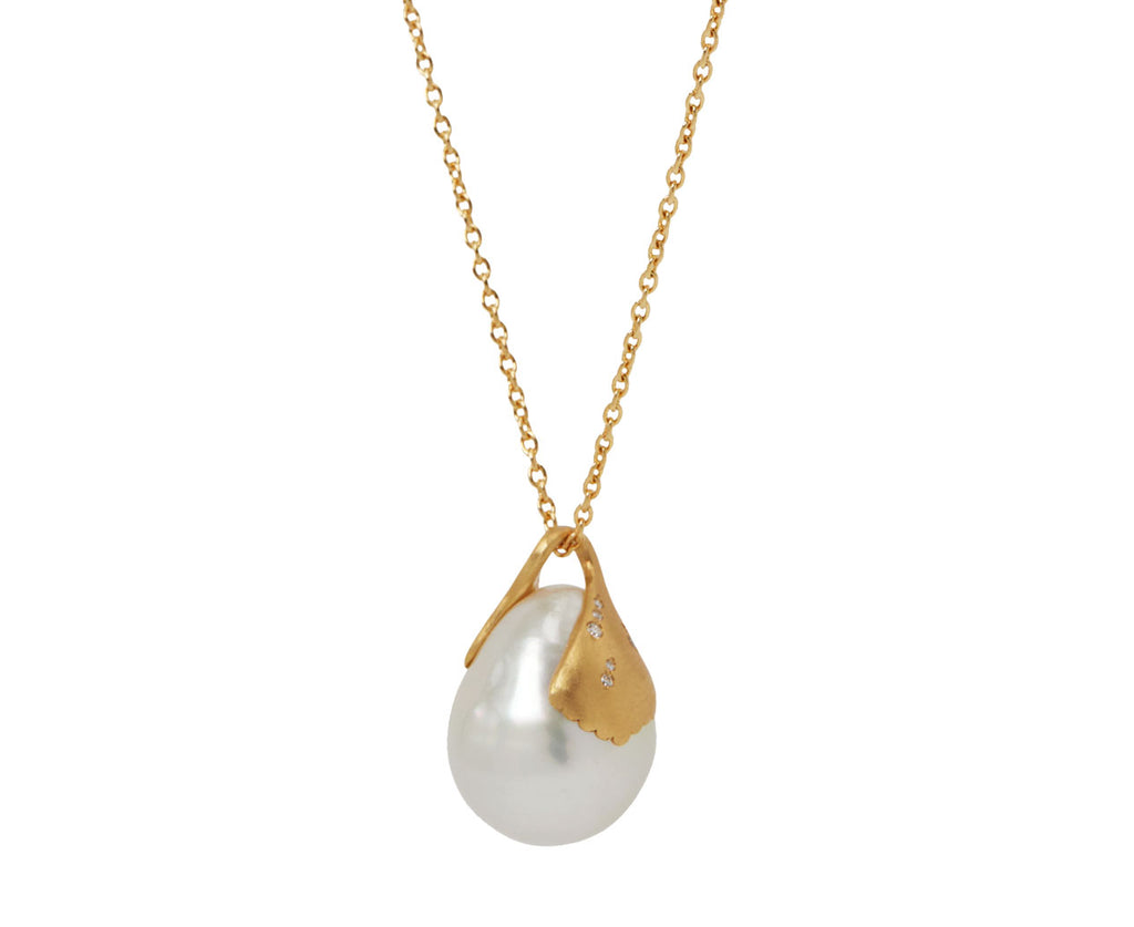 South Sea Pearl and Diamond Pendant Necklace