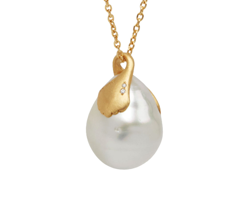 South Sea Pearl and Diamond Pendant Necklace
