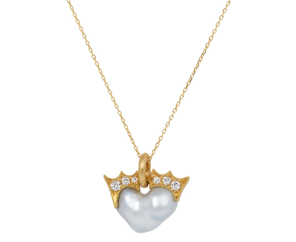 South Sea Pearl and Diamond Coronet Pendant Necklace