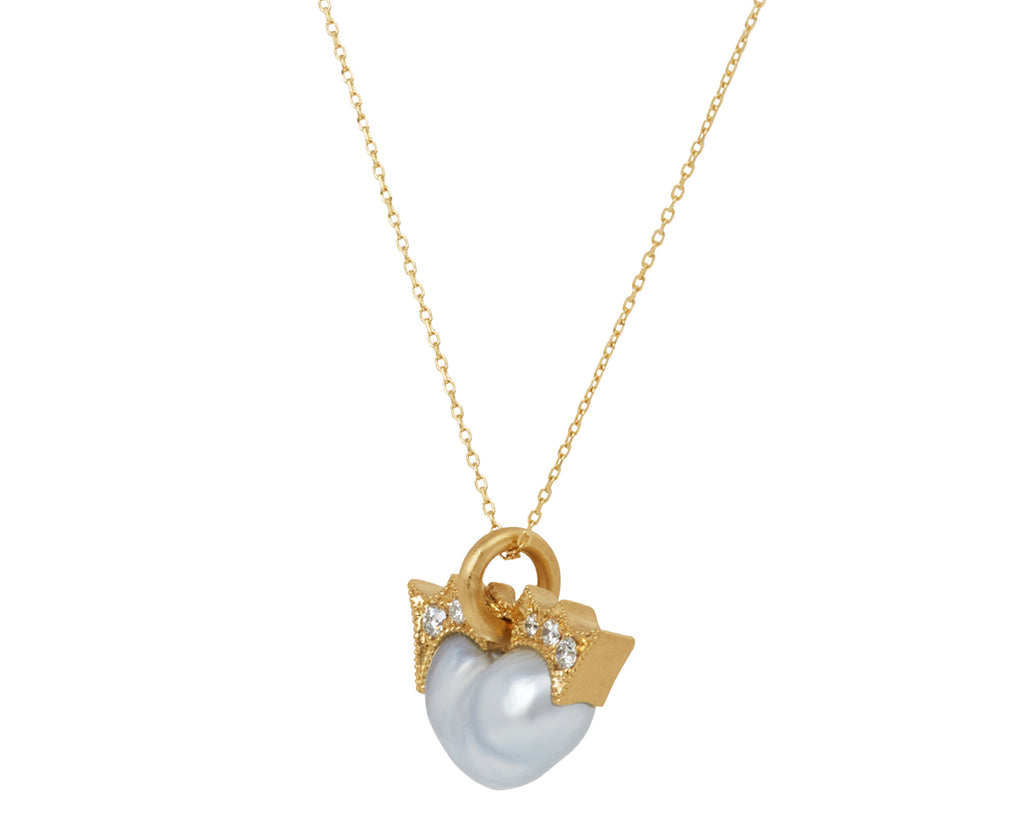 South Sea Pearl and Diamond Coronet Pendant Necklace
