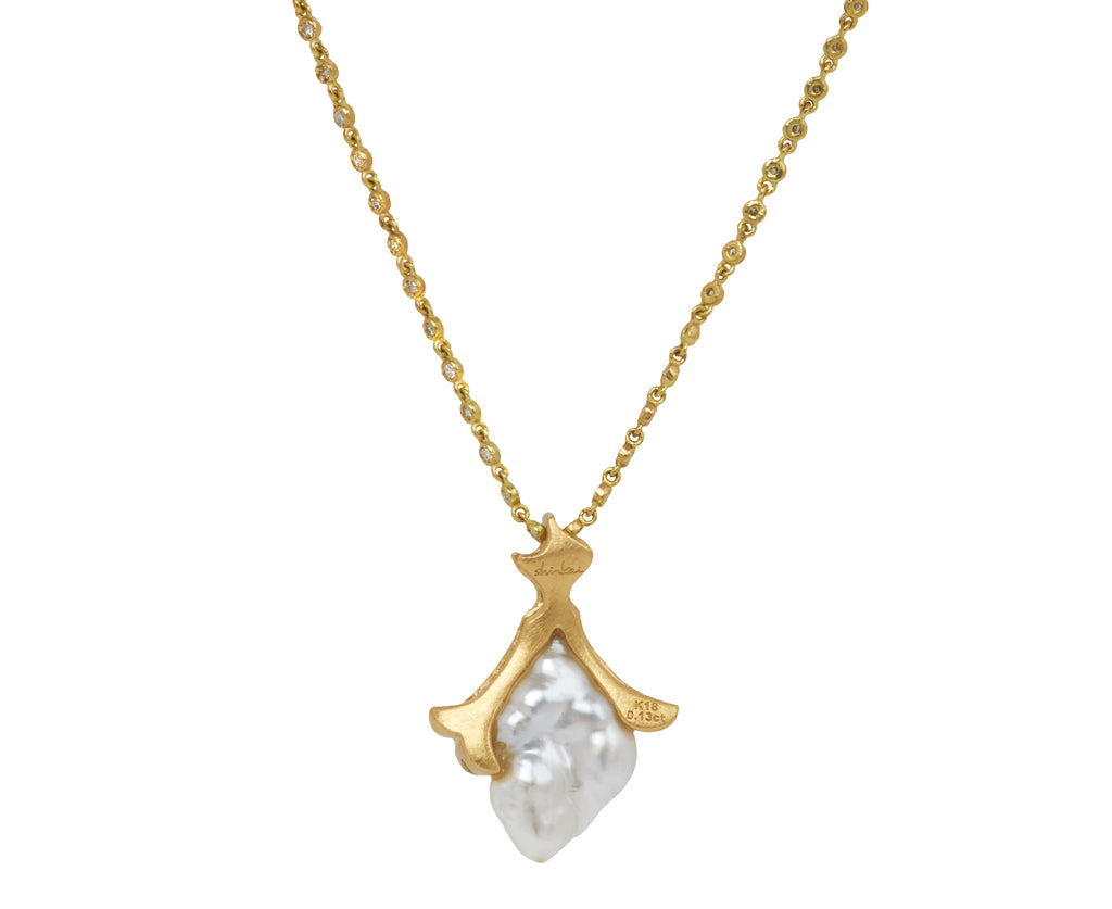 South Sea Pearl and Diamond Coronet Pendant Necklace