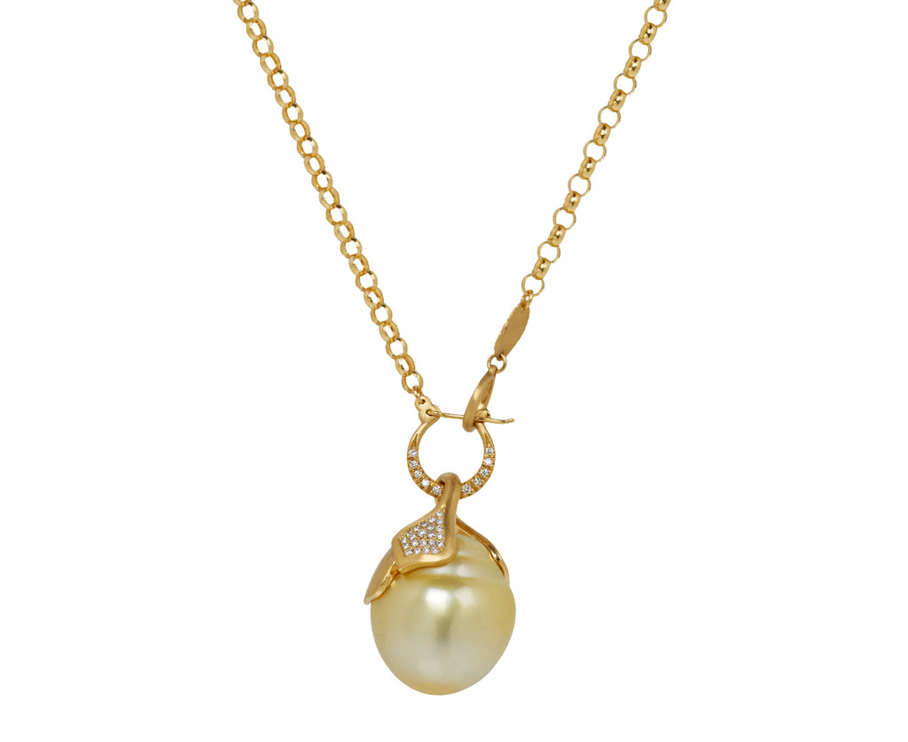 Baroque South Sea Golden Pearl Pendant Necklace