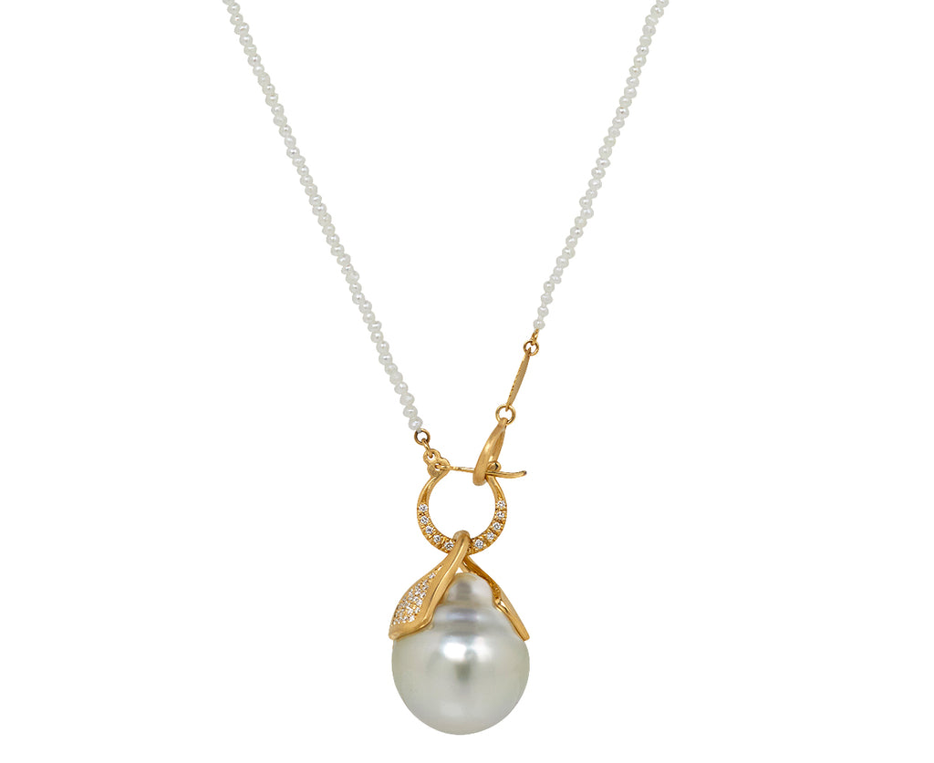 Akoya Pearl Chain with Pearl Pendant Necklace