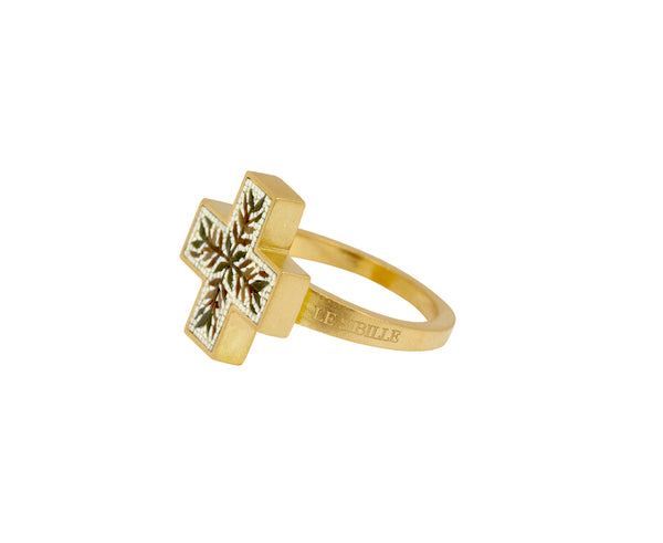 Le Sibille Fidocross Micromosaic Ring