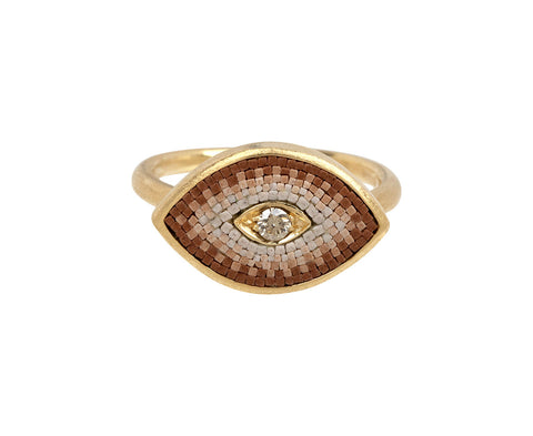 Brown Diamond Pixel Ring