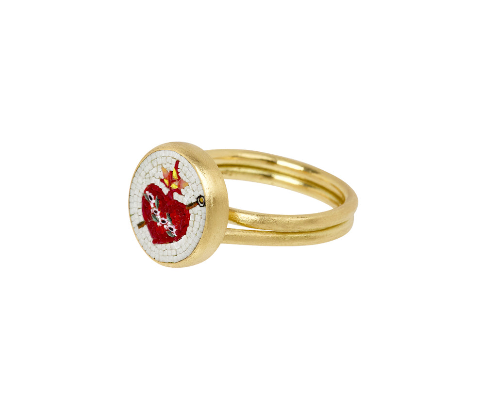 Micromosaic Heart Ring